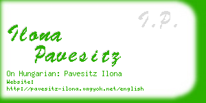 ilona pavesitz business card